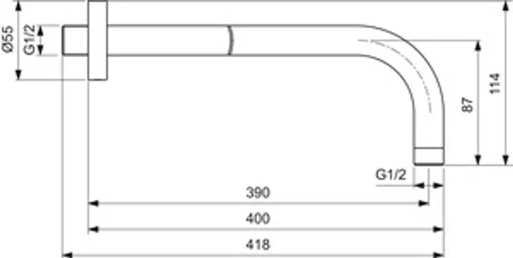 IS-Wandanschluss-Idealrain-400mm-Silver-Storm-B9445GN gallery number 16